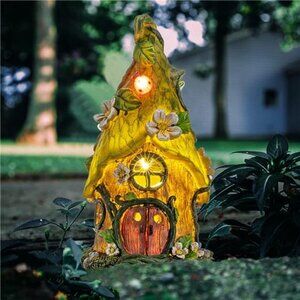 Garden Decor Solar Statues 11Inch Resin Fairy Garden Solar Lights Birthday Gifts